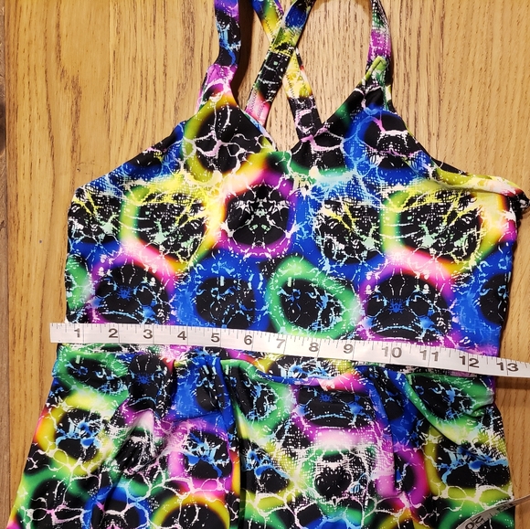 Xsmall mini dress💜MarpleMade Designs cross back Be the Lightening print - Picture 3 of 9